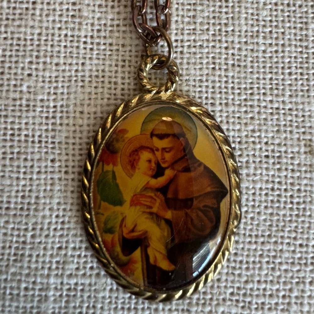 Gold Religious Pendant Necklace